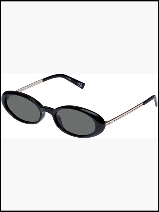 Oval Minimalist Y2K Sunglasses with Metal Temples